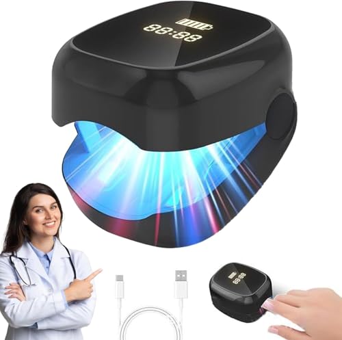 Dispositivo de tratamiento láser para toenail fungus, portátil y recargable, terapia de micosis, eliminación de hongos y reparación de uñas, 7 minutos para las uñas saludables