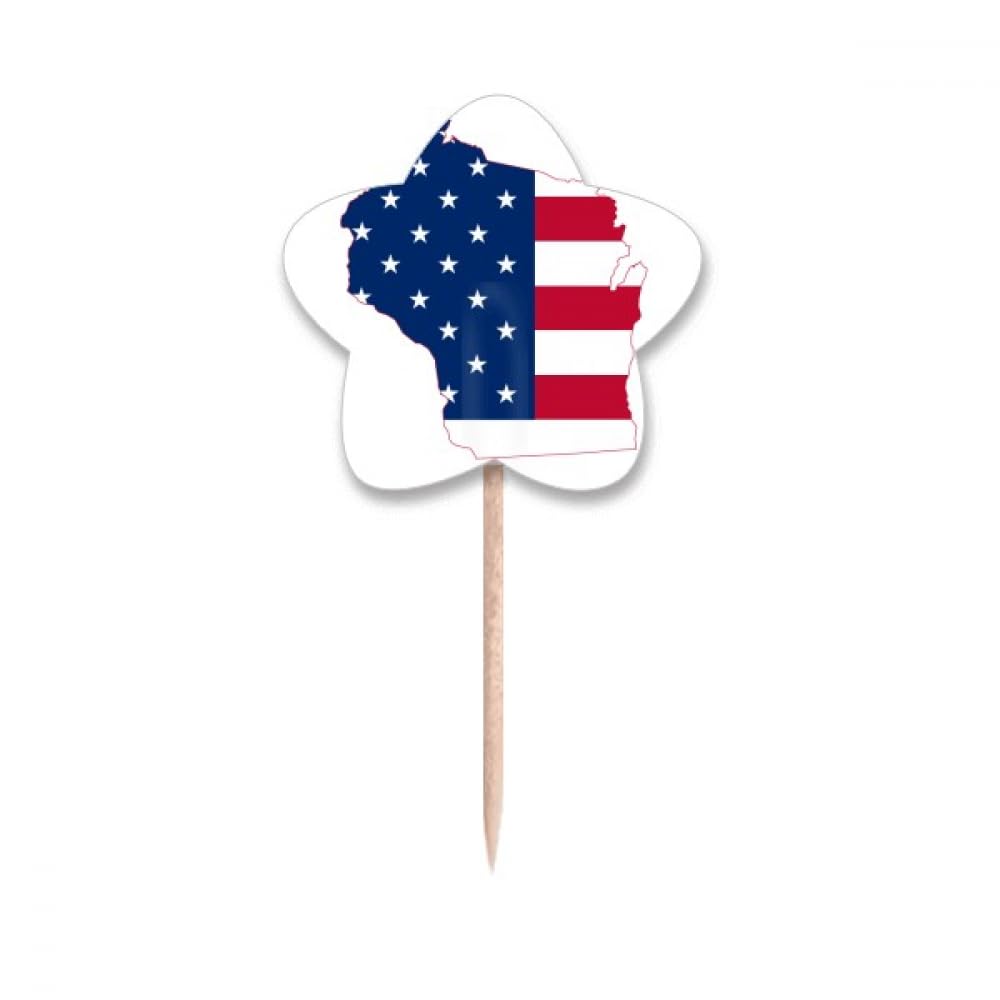 Cure-dents drapeau usa et étoiles aux finitions soignées