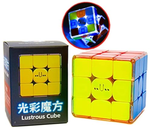 Image of HAWKISTER Sengso Lustrous Light-Up 3x3 Speed Cube (Magnetic), 6+ Years