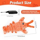 Audasi Cute Interactive Dog Toy, Floppy Lobster Funny Interactive Cat Dog Plush Toys Jumping Moving Dog Toys Wiggly Lobster Dog Toy Electric Simulation Pet Puppy Chew Toys - Image 7