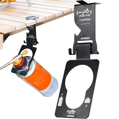 Generico Crochet de camping, cintre d"outils de table de camping, support de réservoir de poêle à air - crochet de réservoir de poêle à air en acier au carbone, pour un