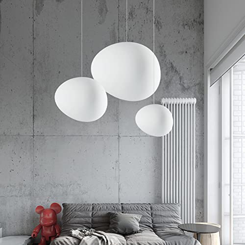Suspension moderne en pavés blancs lustre réglable 0.5m - 6