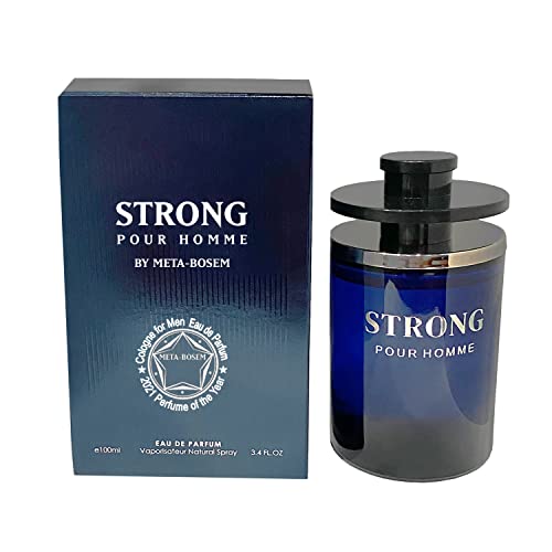 Meta-Bosem Strong, Men's Cologne Eau De Parfum Natural Spray - Masculine And Woody Scents - Great Holiday Gift - For All Day Use - A Classic Bottle, 3 4 Fluid Ounce/100Ml #TOP2