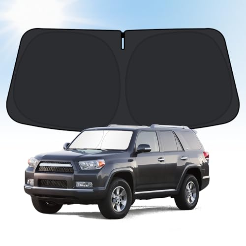 Windshield Sun Shade for Toyota 4Runner 2010-2026, Car 4-Layer Front Window Covers Sun Visor Protector, Foldable Blocks UV Rays Sunshade Custom Fit for Toyota 4Runner Accessories by JHGFVC - Used condition - US$16.61