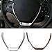Volante Recortar Decorativo Marco Cubrir Pegatina Ajuste para 1 3 Series F20 F30 320i 325i 328i (Cromo Plateado ABS Volante Recortar)