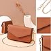 4PCS Women Fashion Handbags Purses Wallet Shoulder Bags Casual Tote Bag Crossbody Bags, Handbag Set Gift for Ladies Girls (Brown-b)
