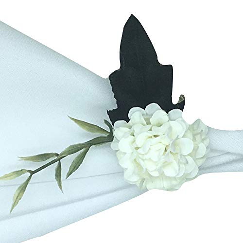 Porta Guardanapo Crisântemo Delicado Branca - 4 unds