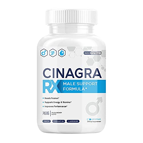 Cinagra RX Pills - Cinagra RX Male Support Formula - Conagra RX Pills for Men (60 Pills - 1 Month Supply)