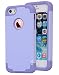 iPhone SE Case , iPhone 5S Case , iPhone 5 Case ,Alkax Dual Layer Armor Heavy Duty Rugged Slim Fit Hybrid Soft-Interior+Hard Protective Cover Bumper for Apple iPhone SE + 1 Stylus Pen (purple)