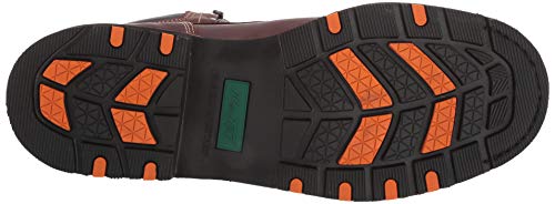 Bota de trabalho confortável masculina Ad Tec de couro trançado de 15 cm com bico macio