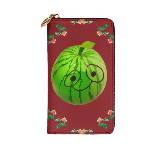 Leather Wallet - Stylish and Durable Wallet for Women with Multiple Compartments and Zipper Design Big Eye Watermelon Picture2