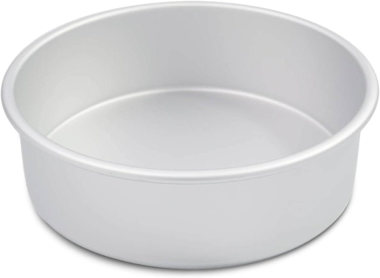 9 Inch Cake Pan, Aluminum Round Cake Baking Pans Tins For for birthday cake party cake, Non-Toxic, Only Handwasher.Silver(9×3 round Cake Pan)