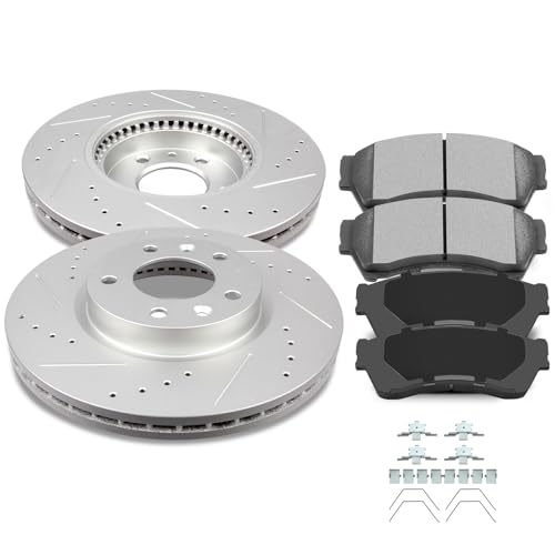 Image of SCITOO Front Brake Kits Drill & Slotted Brakes Rotor Brake Pads:54142;D1164
