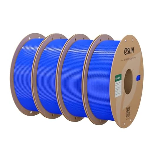 eSUN PLA Basic Filament 1.75mm, 3D Printer Filament High Speed PLA for Fast Printing, 1KG Spool, 4 Spools 3D Printer Filament, Blue