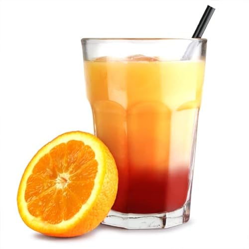 Libbey Orange Gibraltar Original Beverage Glasses 14.1Oz / 400Ml - Set Of 4 | 40Cl Hiball Glasses, Juice Glasses, Gibraltar Tumblers - Duratuff Glassware