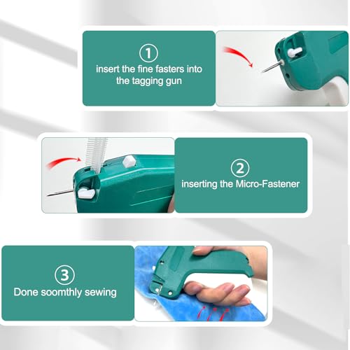 Price lable Mini Stitch Gun, Stitchy Tag Gun Kit für Kleidung mit 6 Ersatznadeln&5000 0.19“ Befestigungen, Stitchy Quick Clothing Fixer für Nähen Quilten Säume