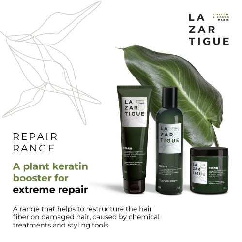 Lazartigue Repair Mask - Moisturizing, Conditioning, Reparative Keratin Treatment For Damaged Strands - Non-Greasy, Easy Rinse, Super Creamy Formula - 100% Vegan, Sulfate And Silicone Free - 8.4 Oz #TOP3