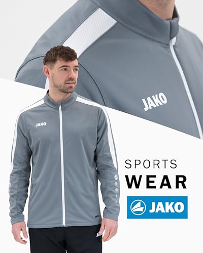 JAKO Herren Polyesterjacke Power, Steingrau, 3XL – Ansicht 3