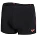 Speedo Men's Endurance+ Polyester Solid Square Leg Swimsuit for Men (Black/Lava Red, 40) by Yogi Sports