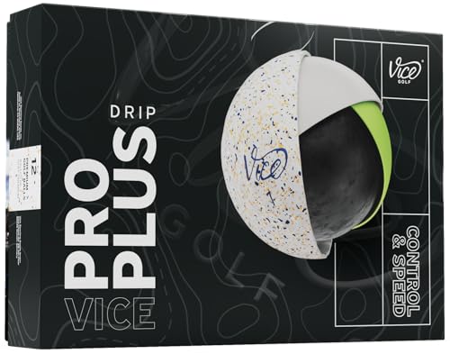 Vice Pro Plus Golf Balls (2025 Model) (Navy/Orange Drip)