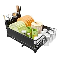 Simple Trending Dish Drying Rack for Kitchen Counter, 11.7" x 16.5", Black — image 7