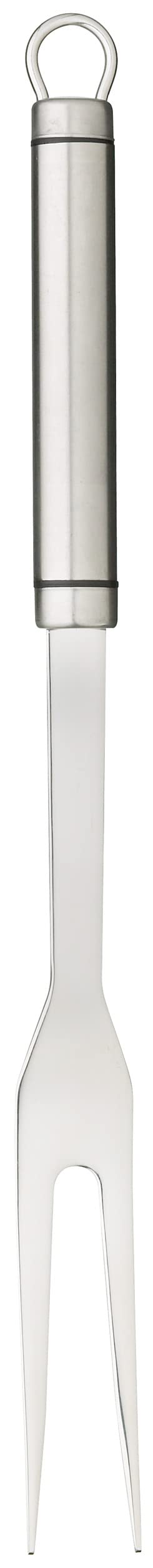 KitchenCraft Professional Meat Carving Fork, Long Oval Handled, Stainless Steel, Essential Kitchen Accessory for Serving, Silver