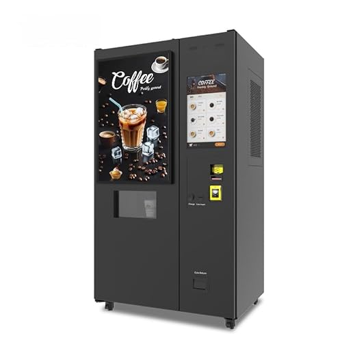 Coffee Vending Machine with Smart Card Reader, Automatic Vending Equipment with Bill/Coin Payment, Temperature Control for Tea, Coffee and Drinks in Hotels, Offices
