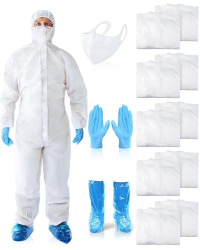 Hazmat Disposable Protective Coverall Suit with Accessories
