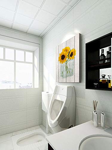 Sunflower Wall Decor With Frame For Living Room Bedroom Bathroom Dining Room And Office 12X16Inch Flowers Canvas Art Yellow Floral Picture Prints Decorations Artwork #TOP5