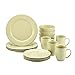 Rachael Ray Cucina Dinnerware 16-Piece Stoneware Dinnerware Set, Almond Cream