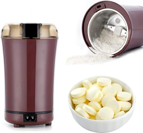 Multifunctional Electric Pill Crusher Grinder- Grind The Medicine and Vitamin Tablets of Different Sizes into Fine Powder-Mortar and Pestle,Elderly, Children or Pets (Purple) by GOUBIANCEN - Used condition - US$15.99