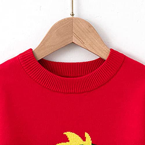 Toddler Kids Knit Sweaters Baby Boy Girl Long Sleeve Crewneck Pullover Dinosaur Cute Sweaters Soft Warm Knitwear Clothes3