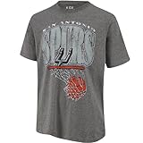Ultra Game Men's NBA Official Hoops Short Sleeve T-Shirt, San Antonio Spurs, Team Color, Medium