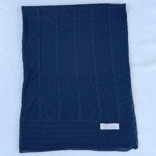 Manta Mantinha para Bebê Tricot Trico Trançada Saida Maternidade Luxo Unissex Menino Menina Feminino