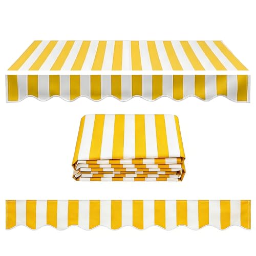 Replacement Awning Fabric for Patio Door, 10' x 8' Retractable Awnings Top Cover, 8' x 6.5', 12' x 10', 13' x 8', Commercial UV Protection Sunshade Canopy Cloth for Deck, Cafe, Porch