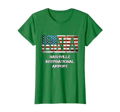 BNA Nashville Airport T-Shirt, Women, Kelly Green, Large