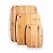 Lacor - 60523 - zestaw 3 desek do krojenia ze 100% naturalnego bambusa, powłoka antybakteryjna, grubość: 1 cm, 20 x 15 cm / 28 x 22 cm / 33 x 25 cm, brązowy