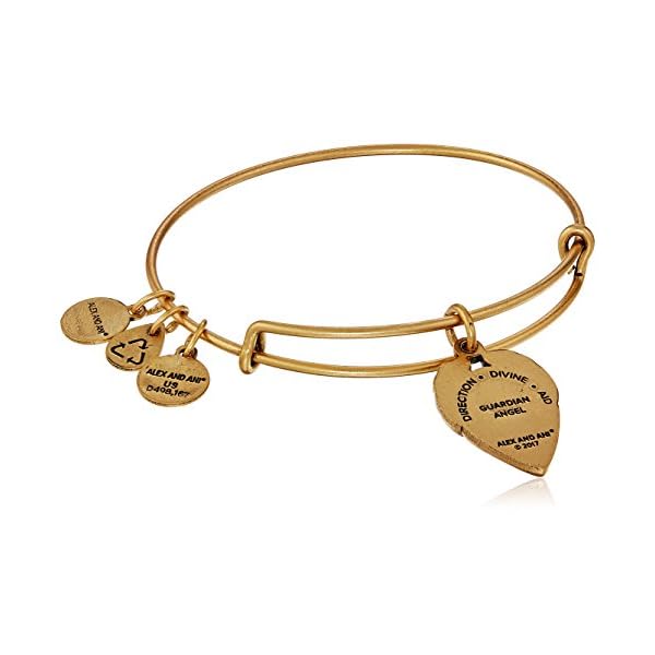 Alex and Ani A16EB101RG Guardian Angel Expandable Wire Gold Bangle Charm Bracelet