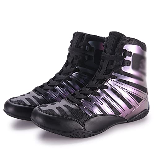 AIRFUL Boxing Shoes Men Women Fashion Gym Wrestling Boots Buffer Breathable Multisport Indoor Shoes (Color : B, Size : 11.5 Women/10 Men)
