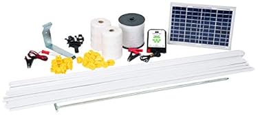 AMAZON - Hooyman Hot Zone Food Plot Electric Fence Solar Powered with Dual Perimeter Setup, 1/2 Acre Coverage, Fiberglass Poles, and Post Insulators for Garden Protection, Deer Exclosure, and Land Management