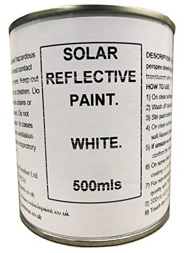 Fascinating Finishes Ltd 1 x 500ml White Solar Reflect Paint Polycarbonate Glass Conservatory Shading Greenhouse