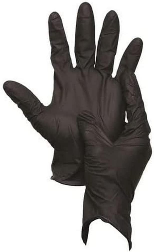 Sabco Nitrile Powder Free Gloves 100Pieces Pack, Medium, Black
