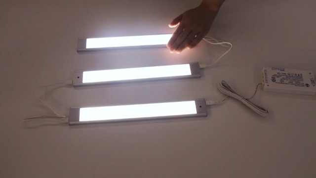 Image of VST Hand Wave Activated Under Cabinet Lights Plug in, Closet Lights, Stepless Dimming Lighting for Kitchen Shelf Cupboard Closet Workbench (12in 3Pack 4000K)