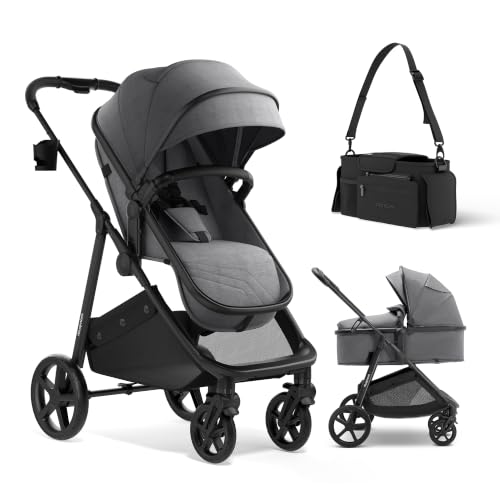 Image of Mompush Wiz 2-in-1 Bassinet Stroller, Reversible Seat, Universal Organizer