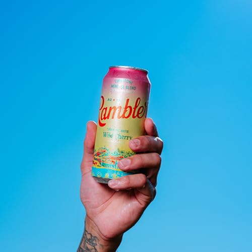 Image of AUTX RAMBLER Sparkling Water, Texas Limestone Mineral Blend, Wild Cherry Flavor, 16-Ounce Tallboy Cans, 12-Pack