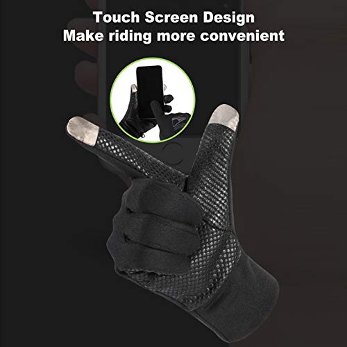 Sangmei Luvas de motocicleta com tela sensível ao toque Luvas de ciclismo de dedo completo Luvas que