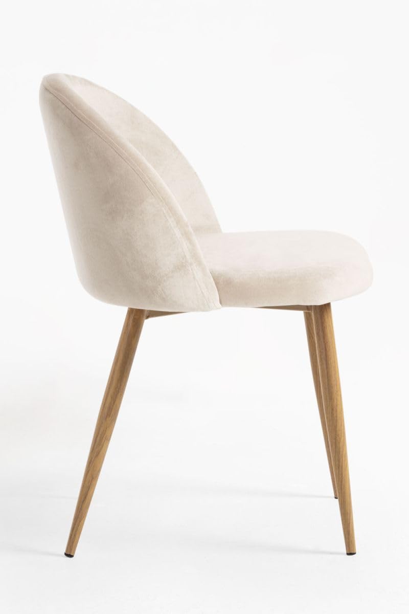 Regalos Miguel - Sillas Comedor - Silla Vint Terciopelo - Beige
