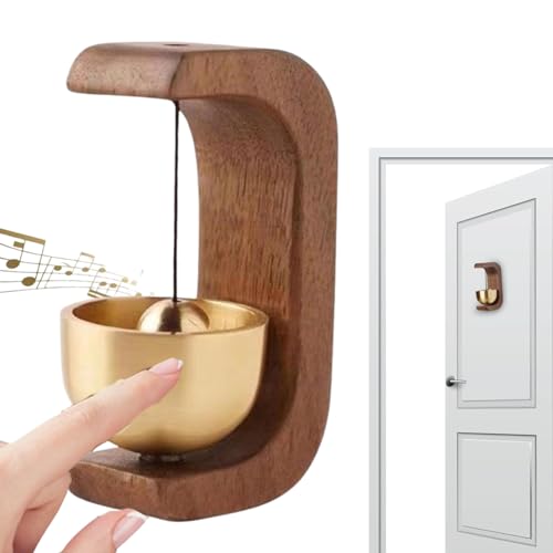 shopkeepers bell for door opening,Timbre de puerta de madera,timbre magnético de dopamina,timbres de puerta autoadhesivos para puerta,timbre magnético madera con campana latón,timbre bienvenida puerta