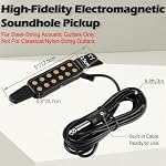 Pickup pour guitare en acier (non classique) Pickps pour guitare acoustique pour 38-42 en amplificateur de transducteur de prise électrique, longueur du câble 10ft