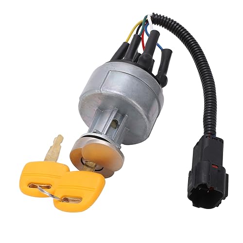Interruptor de encendido de arranque para Sany SY210 con 2 llaves 4